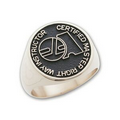 Signature Series Men's Large Round Signet Ring